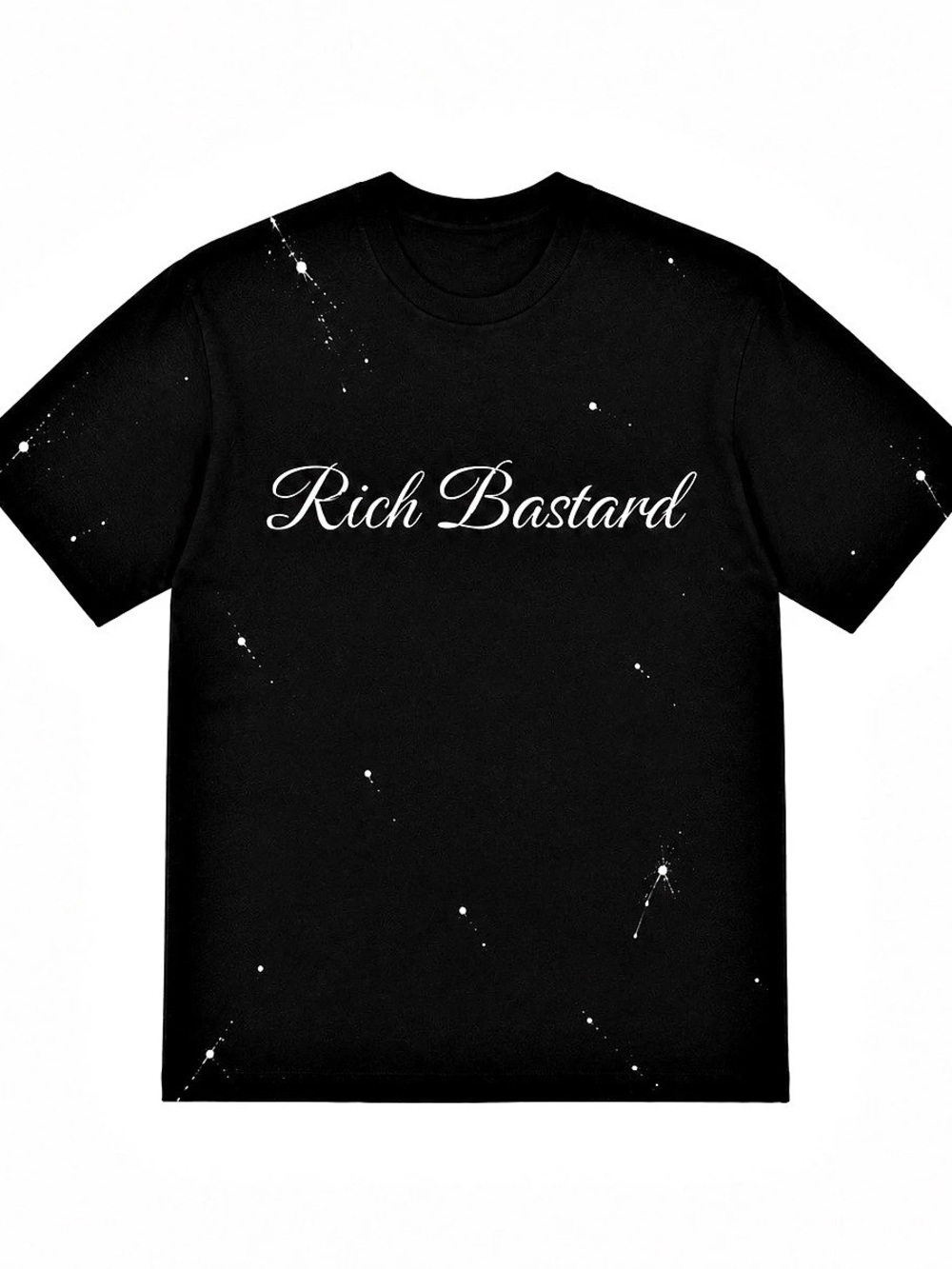 Rich Bastard Graphic Black Short Sleeve T-Shirt
